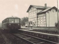 Bahnhof Bischhausen an der Kanonenbahn in 1985 kurz vor der Stilllegung (Foto: Erwin Bödicker)
