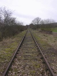 Zwischen Dasbach und Fohntal bei km 58,900 an der Kanonenbahn im Wehretal zwischen Bischhausen und Waldkappel (Foto: N. N.)