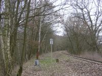 Blick von Waldkappel nach Bischhausen auf der Kanonenbahn bei km 60,200 (Foto: N. N.)