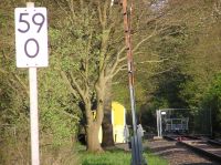 Draisinenbahnhof bei km 58,9 an der Kanonenbahn im Wehretal zwischen Bischhausen und Waldkappel (Foto: N. N.)