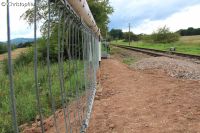 Schrankenbaum der Schranke am Eichholzkopf im Wehretal zwischen Bischhausen und Waldkappel (Foto: Christopher Land)