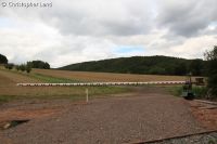 Schrankenbaum der Schranke am Eichholzkopf im Wehretal zwischen Bischhausen und Waldkappel (Foto: Christopher Land)