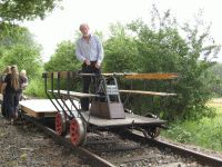 Erste Fahrten mit den Draisinen am 24.07.2010 (Foto: VES-Bahn e.V.)