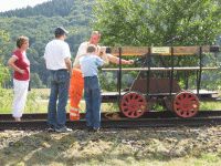 Erste Fahrten mit den Draisinen am 24.07.2010 (Foto: VES-Bahn e.V.)