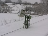 Schrankenspannwerk für die Schranke im Fohntal an der Kanonenbahn im Wehretal zwischen Bischhausen und Waldkappel (Foto: N. N.)