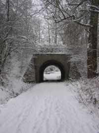 Südseite der Unterführung am Dasbach an der Kanonenbahn im Wehretal zwischen Bischhausen und Waldkappel (Foto: N. N.)