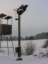 Ehemaliges Vorsignal des Bahnhofs Waldkappel an der Kanonenbahn im Wehretal zwischen Bischhausen und Waldkappel (Foto: N. N.)